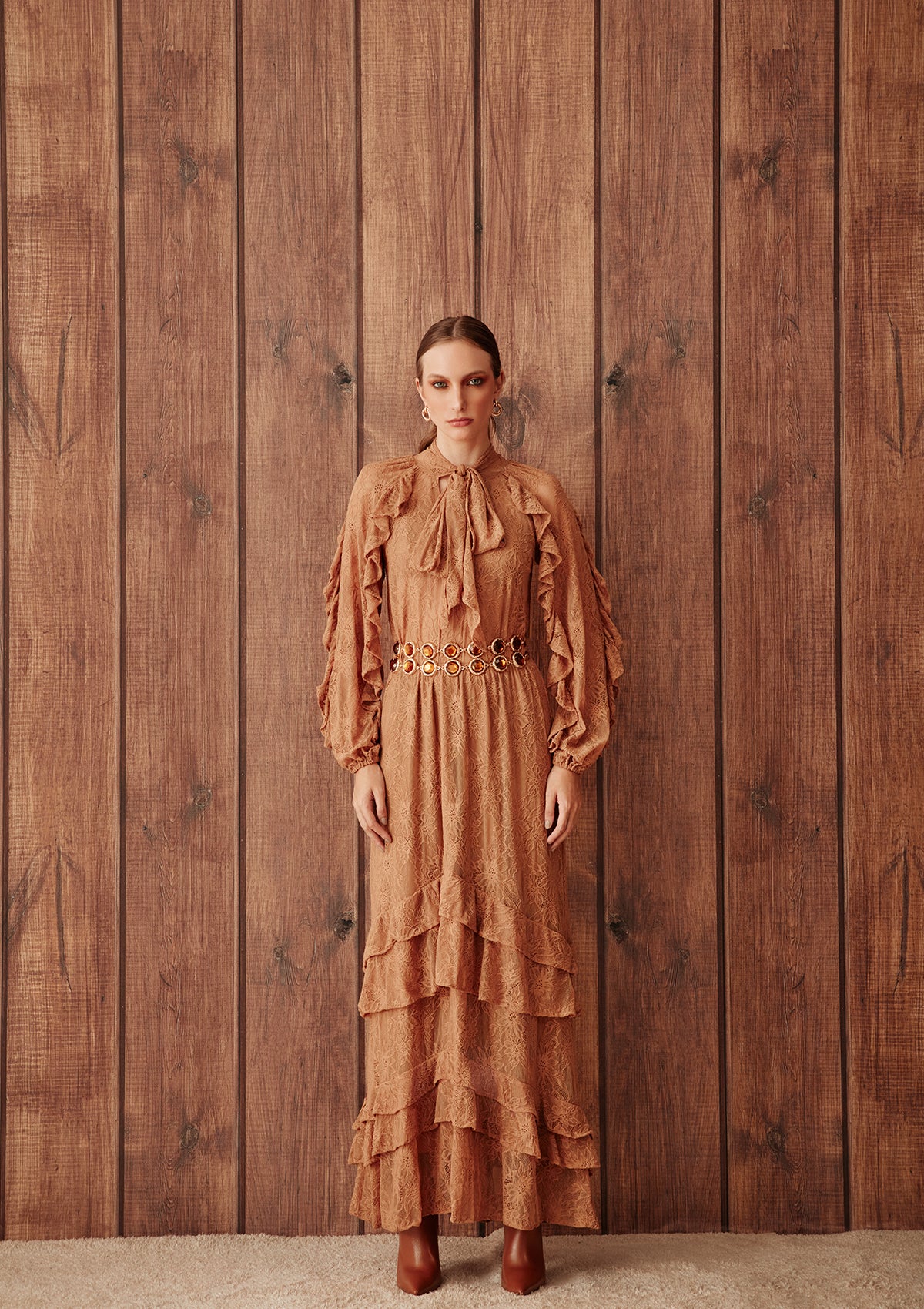 RAVENA LONG LACE DRESS WITH TOP