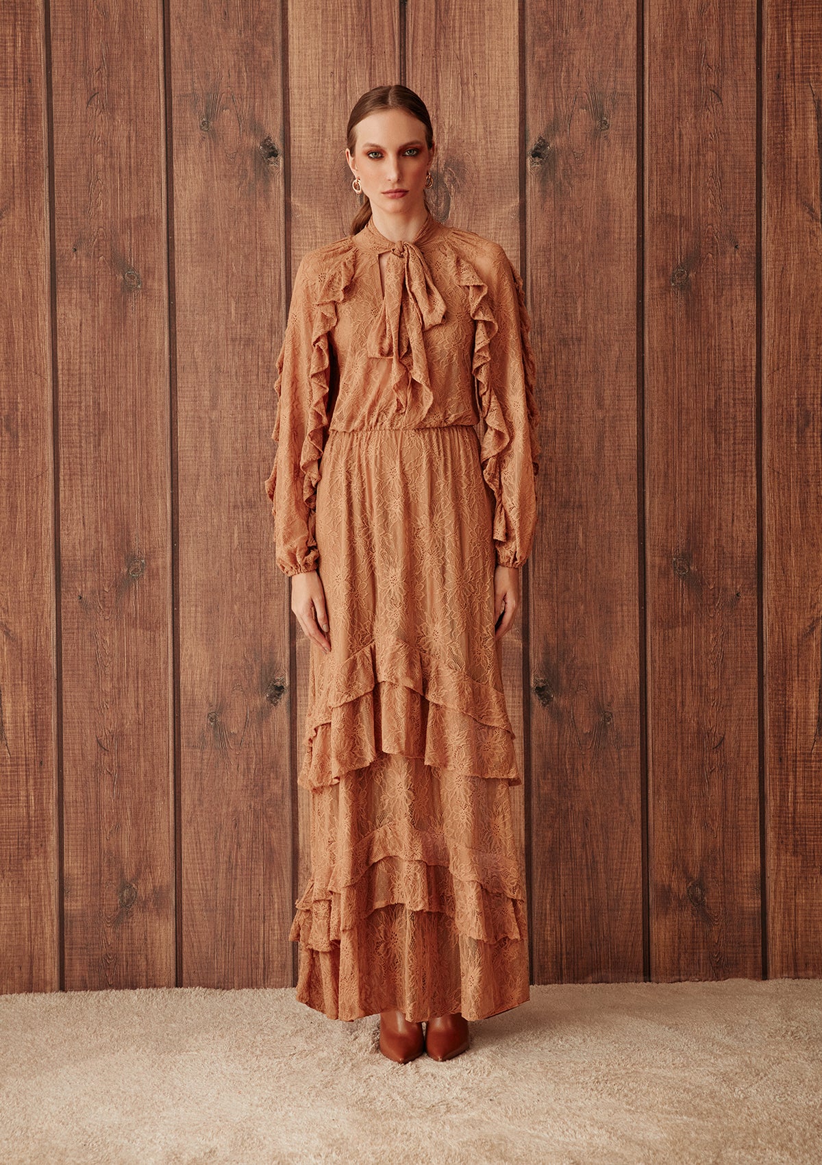 RAVENA LONG LACE DRESS WITH TOP