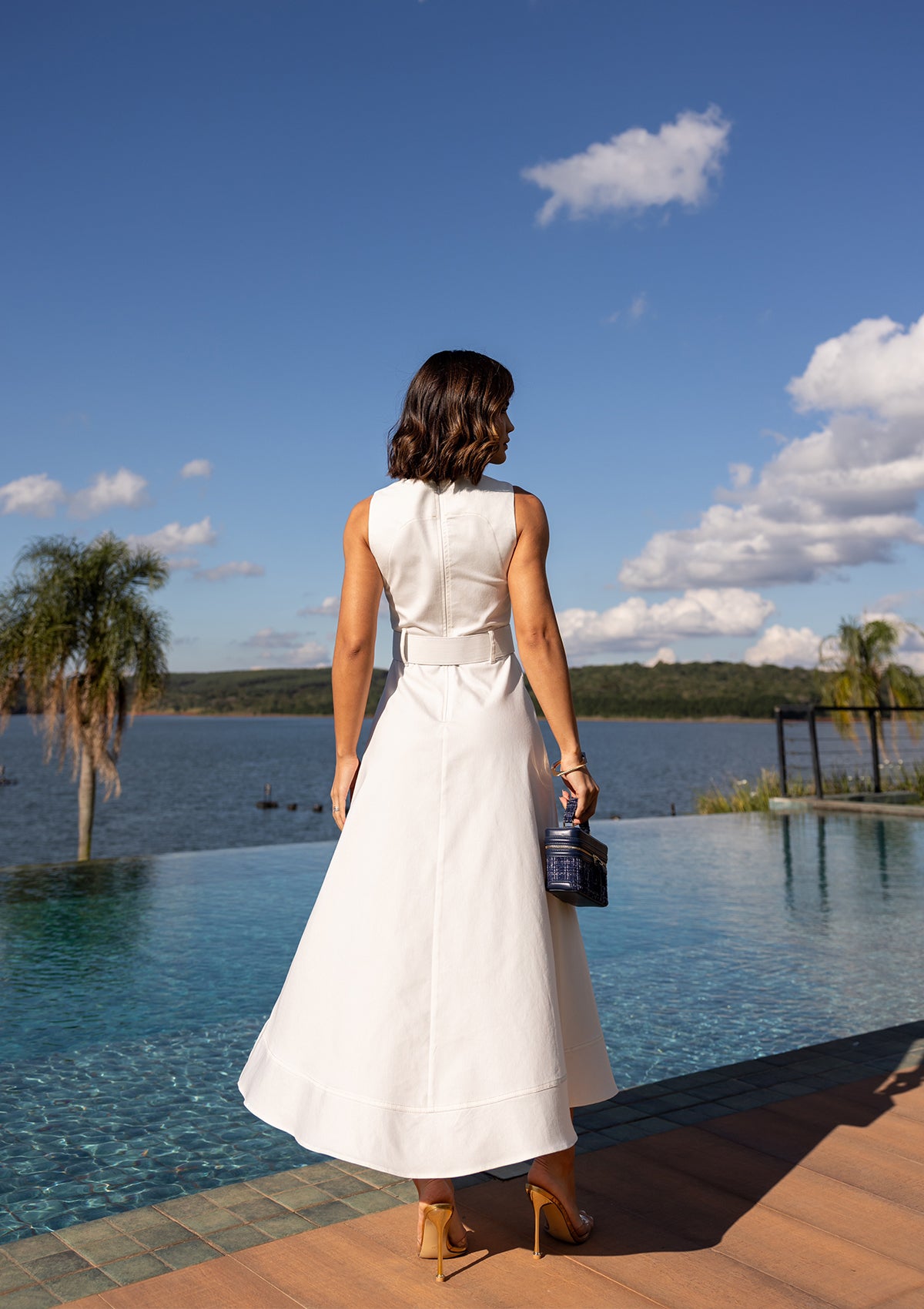 Mulet A-Line Dress – Off White