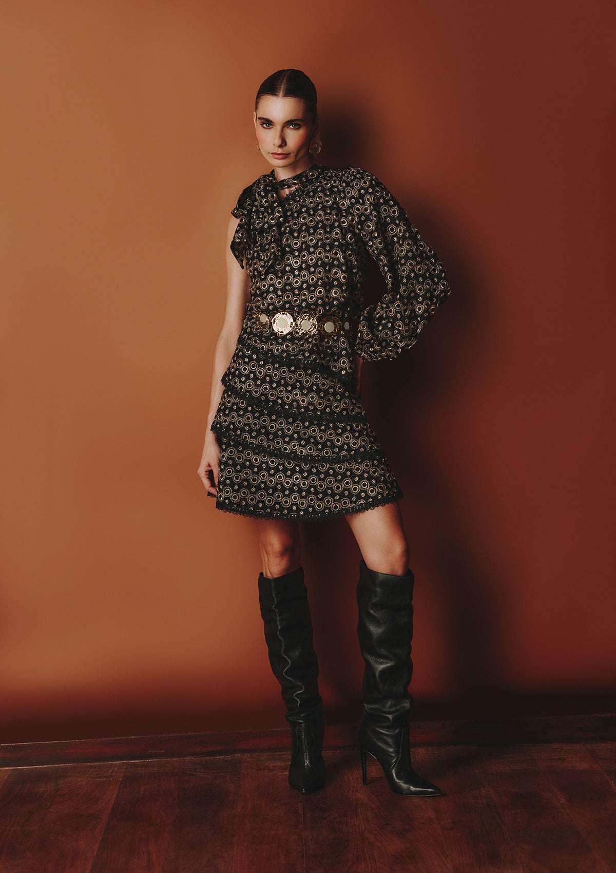CELESTE SHORT EMBROIDERED DRESS