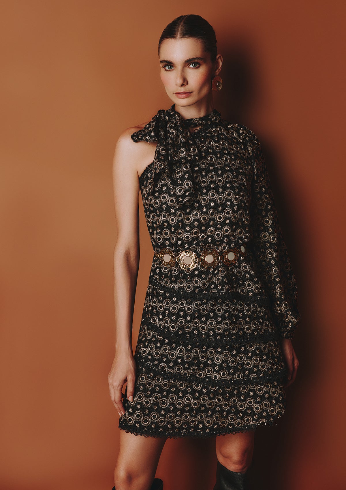 CELESTE SHORT EMBROIDERED DRESS