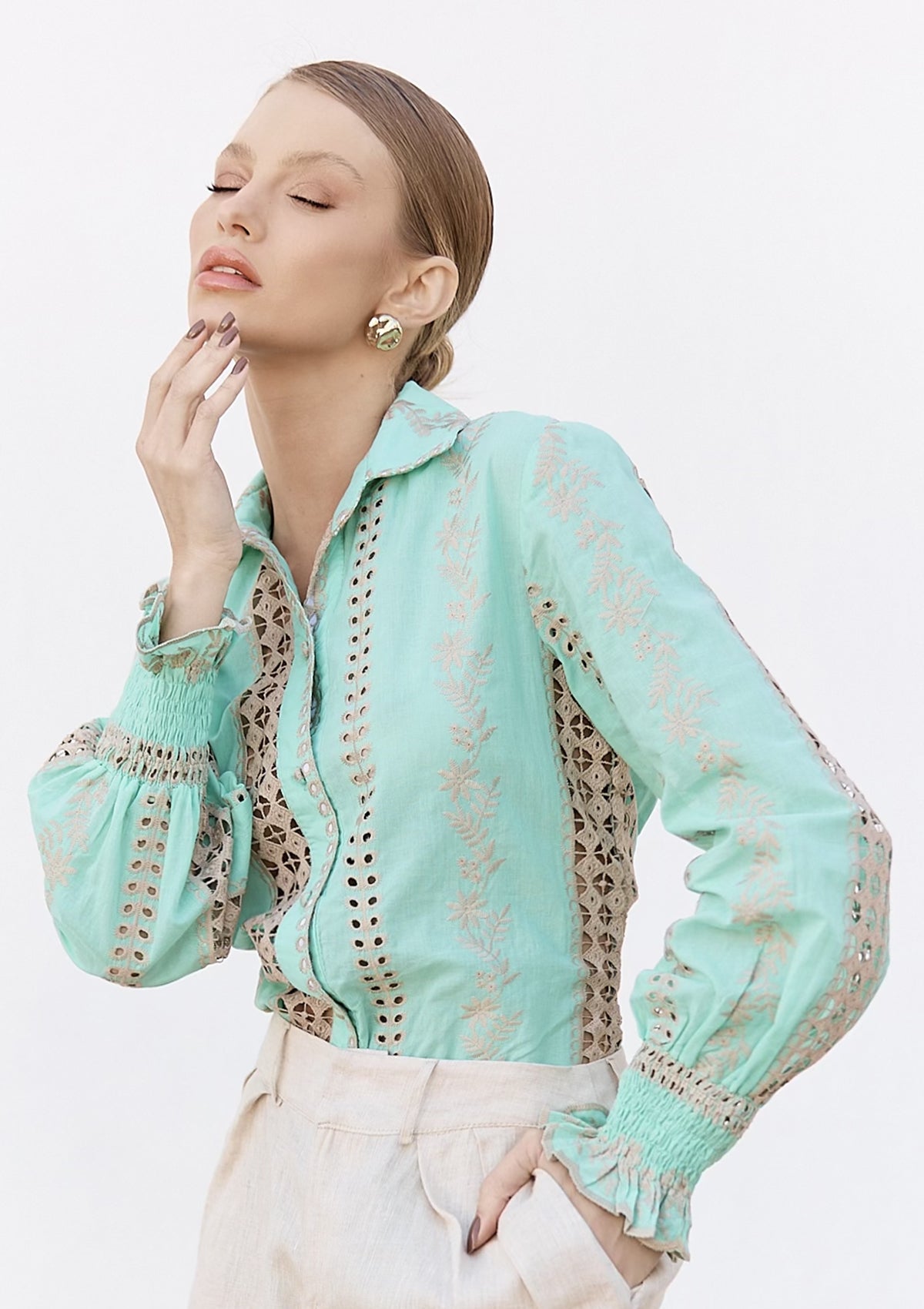 Margie Turquoise Shirt