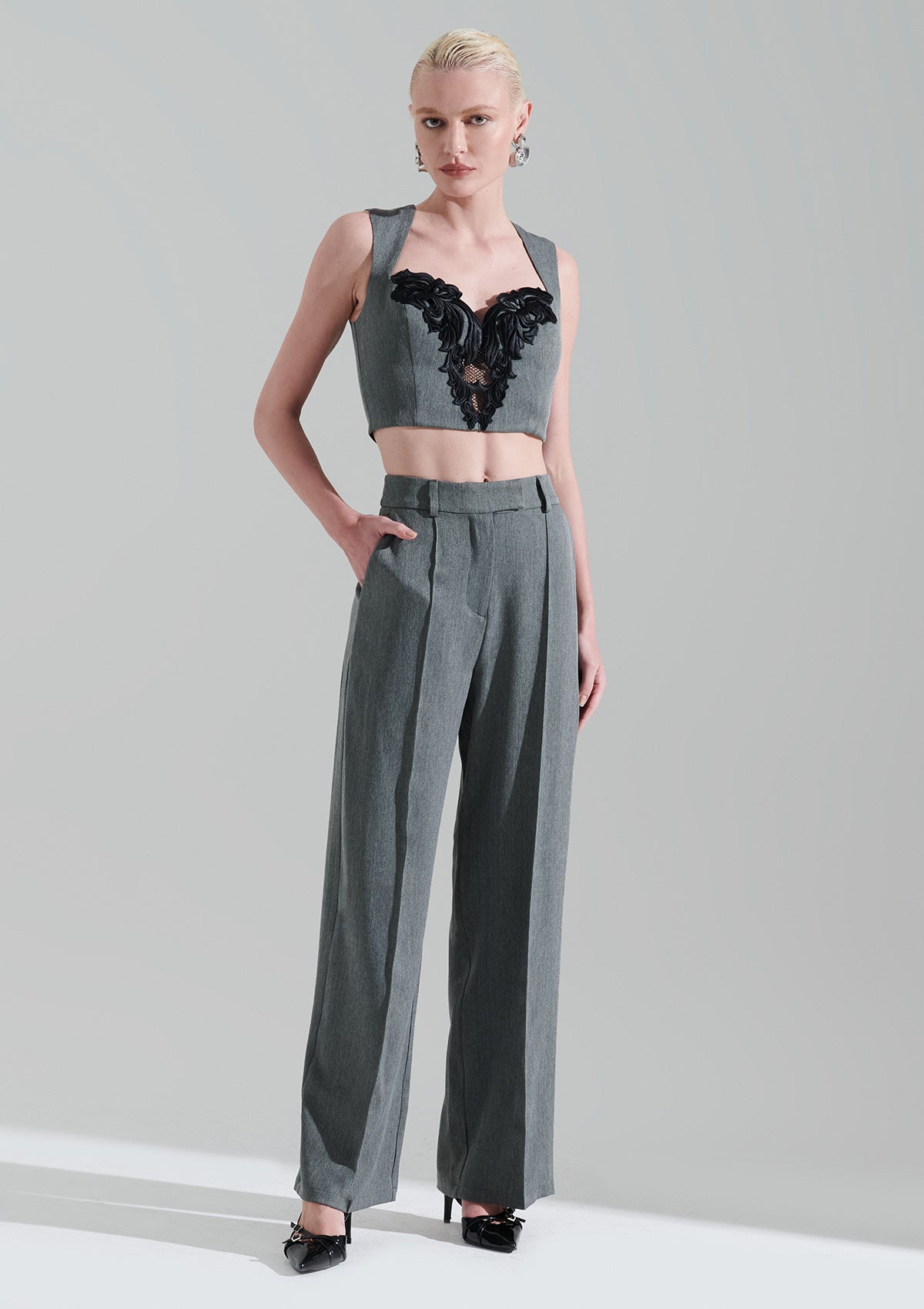 Karen Tailored Crop Top