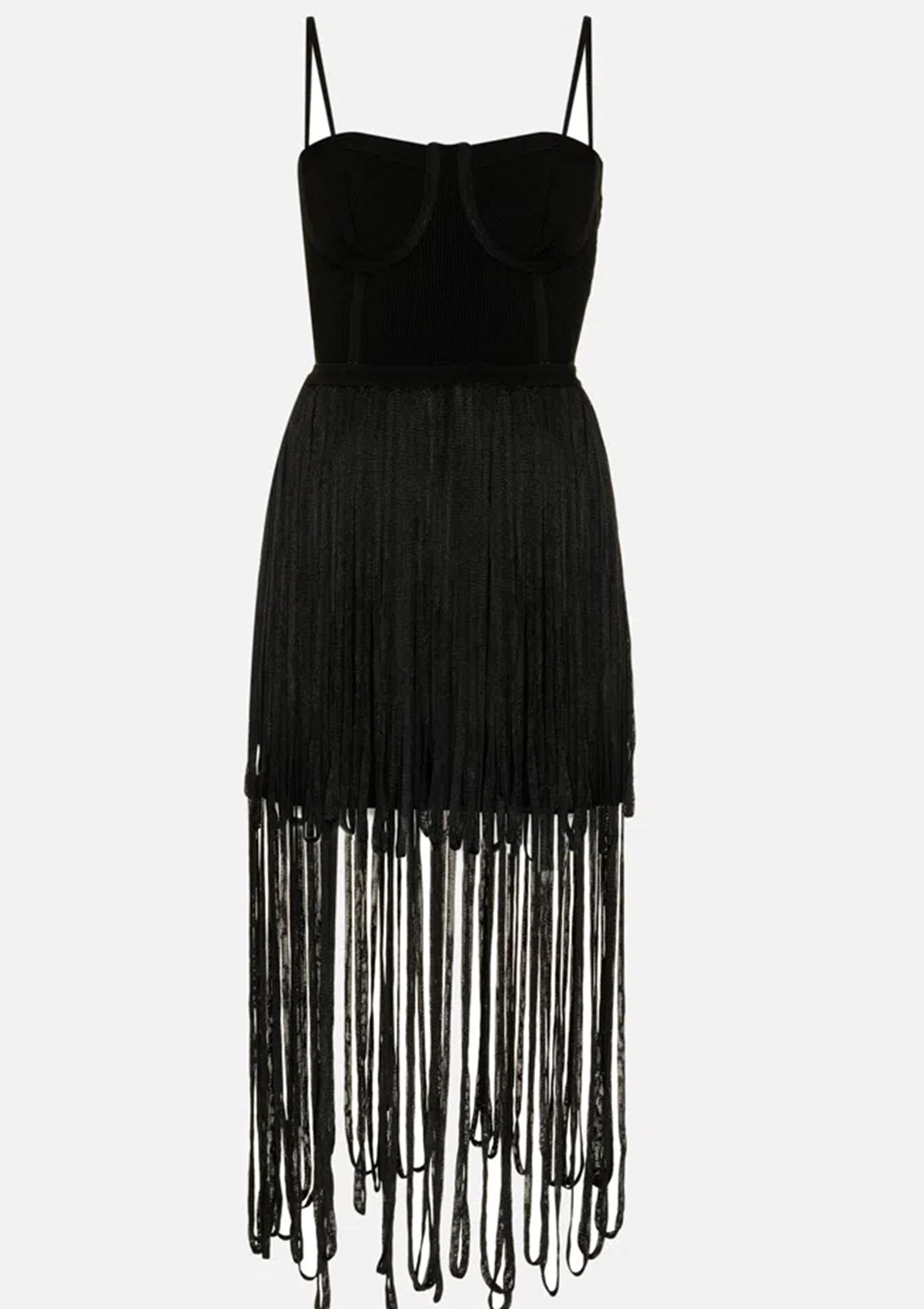 Bassi Tricot Dress with Long Fringe