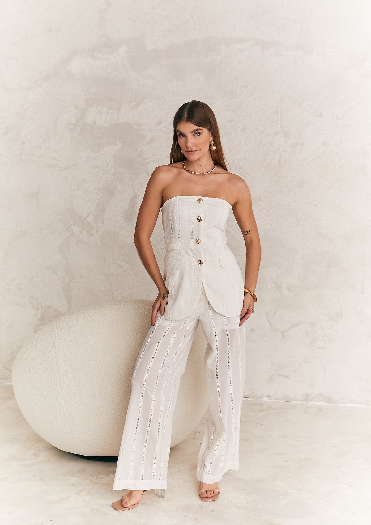 Andreia Set: Strapless top & Aberlady pants