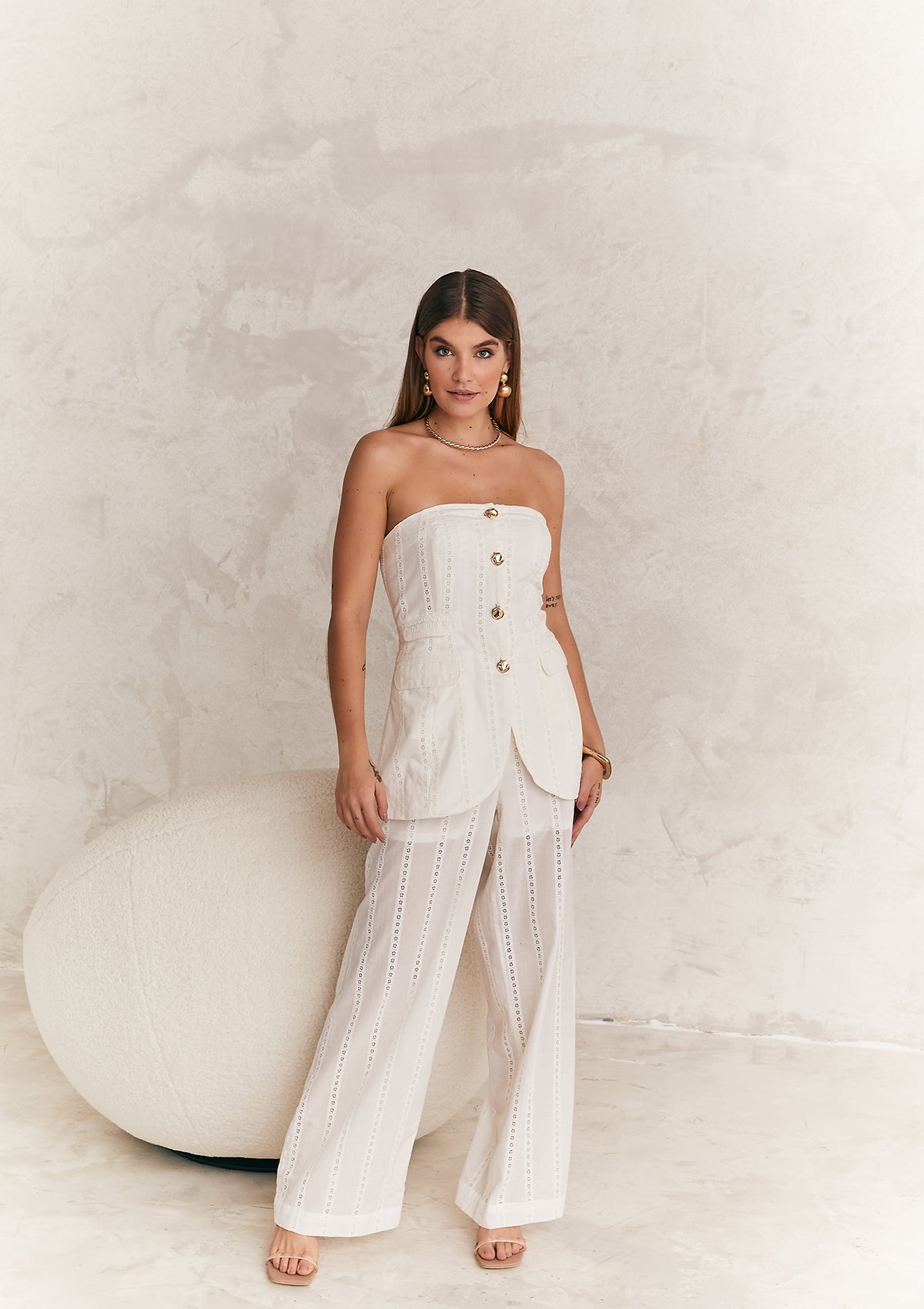 Andreia Set: Strapless top & Aberlady pants