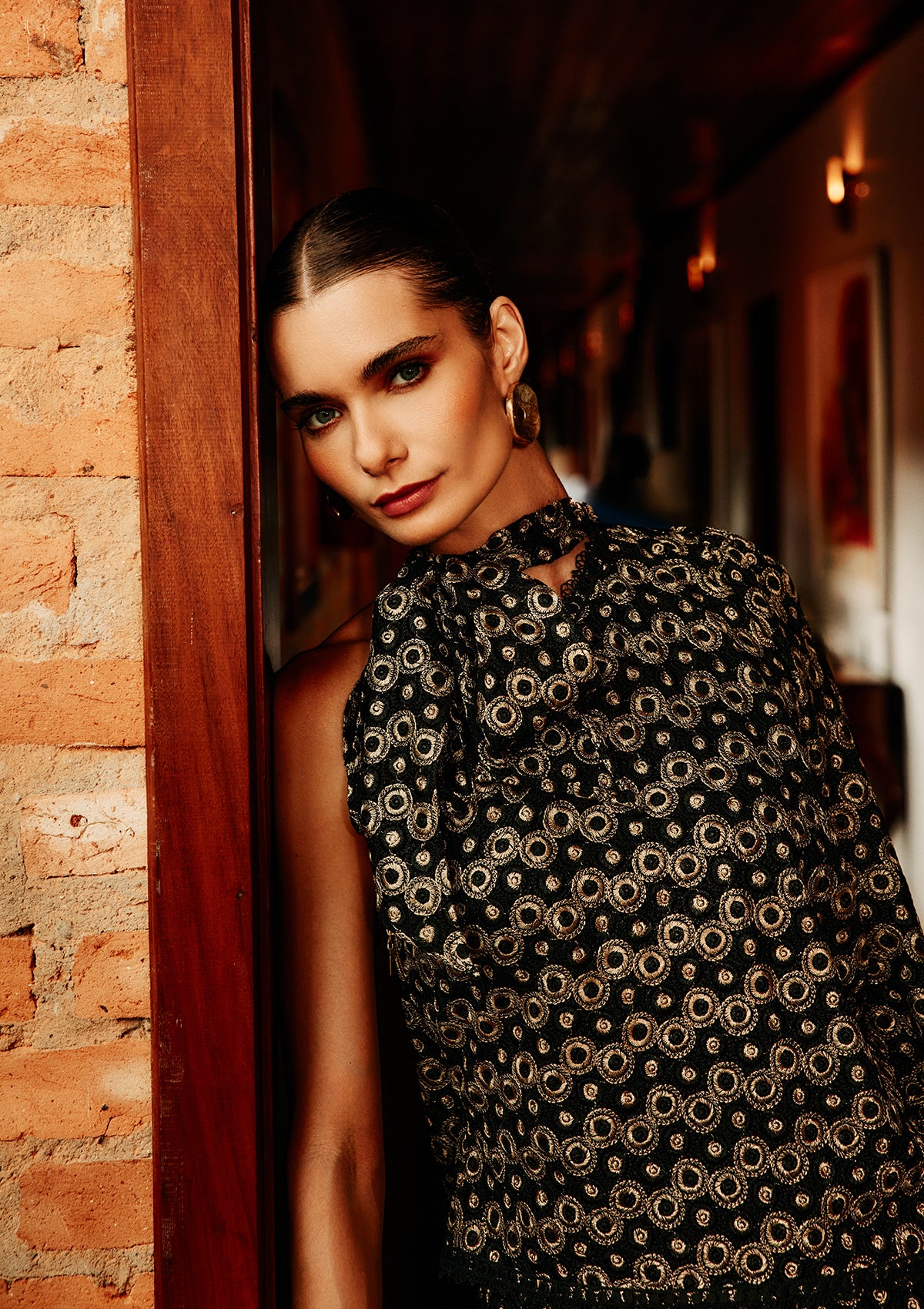 CELESTE SHORT EMBROIDERED DRESS