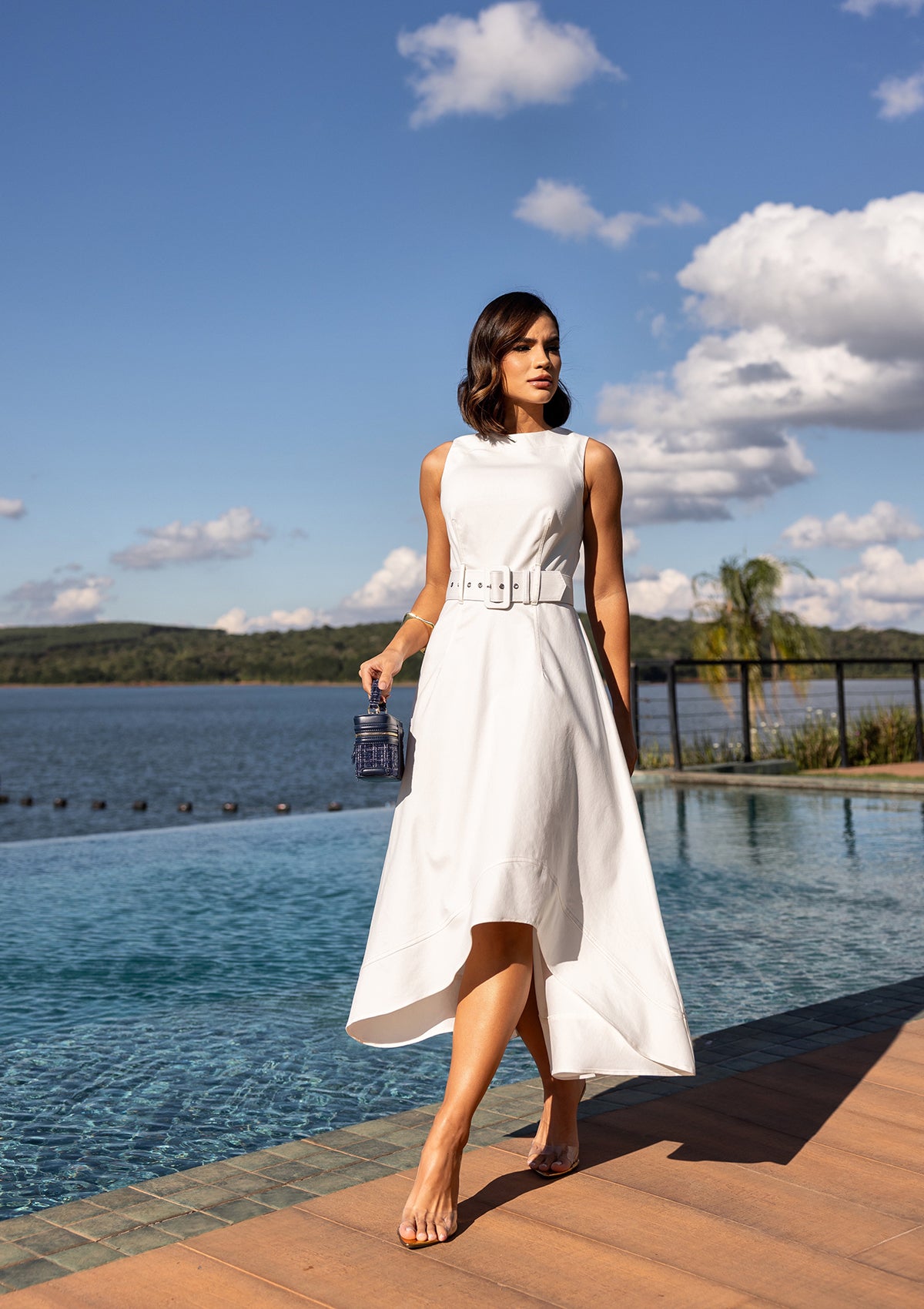 Mulet A-Line Dress – Off White